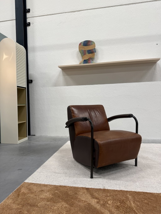 Leolux Scylla Poltrona Bassa Pelle Marrone – fauteuils, Leather (photo 2 of 7)