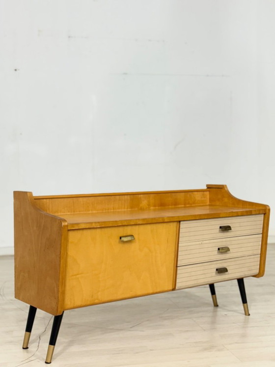 Image 1 of Mid-century lowboard, ladekast, woonkamerkast, vintage kast
