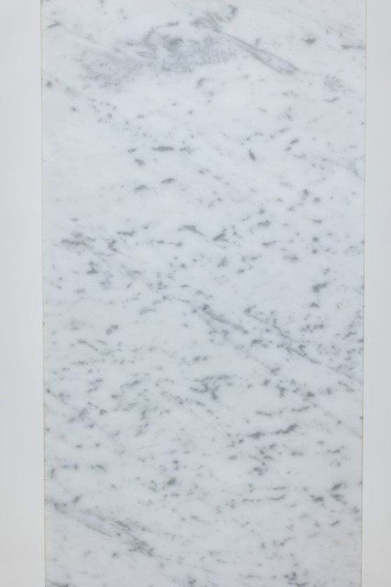 Image 1 of Pair of Art Deco columns in white marble, 20th century