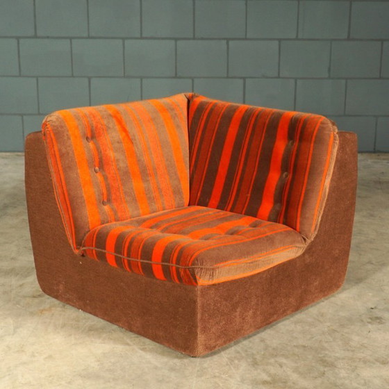 Image 1 of Midcentury modulaire zithoek/zitgroep – velours – jaren 70