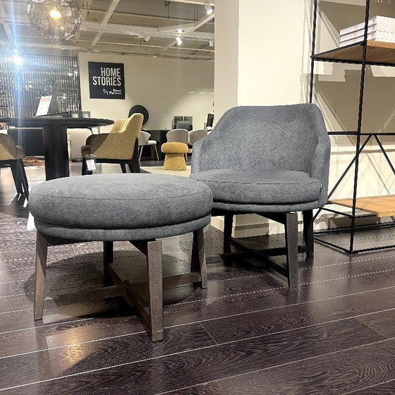 Image 1 of LAMOS CHAIR + FOOTSTOOL