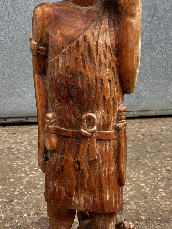 Image 1 of Art Africain - Sculpture bois année H 80 cm - 1920-1930 - Homme chasseur