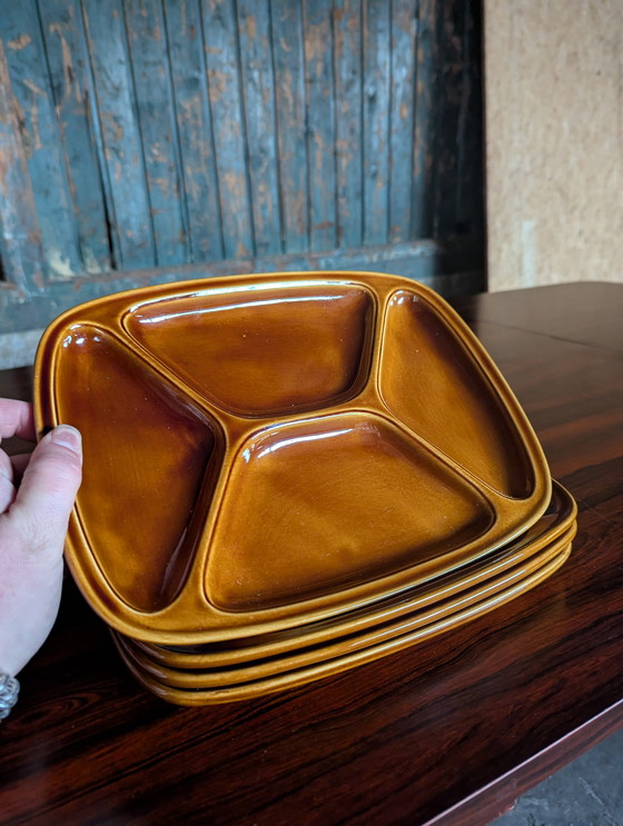 Image 1 of 4x vintage gourmet plates