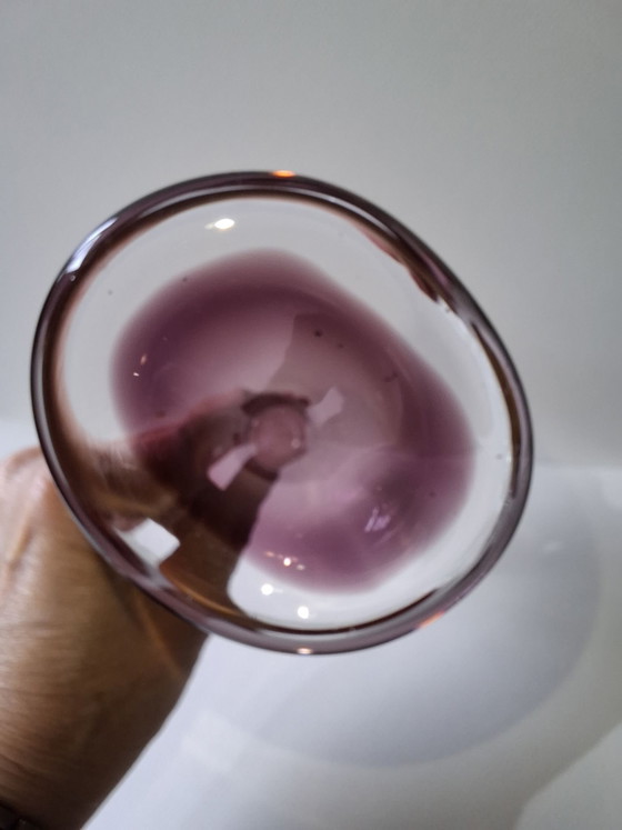 Vintage Aseda Glasbruk design vase aubergine purple Bo Borgström, Glass art (photo 10 of 12)