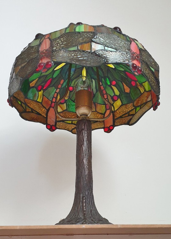 Image 1 of Tiffany table lamp 6 Dragonfly