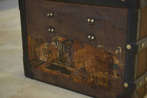 Vintage reiskoffer uit de jaren 40. – Opbergkast, Hout (photo 7 of 9)