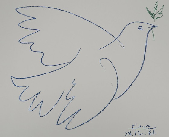 Pablo Picasso: The Blue Dove (Large Model), Signed Lithograph – Lithographs & prints, Paper (photo 3 of 6)