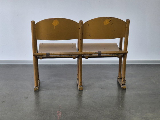 Image 1 of Sedie da cinema pieghevoli in legno vintage