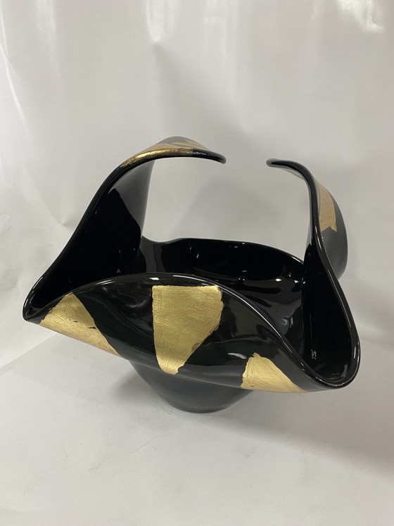 Image 1 of Handgemaakte design keramische vaas / Sculpturaal tafelstuk