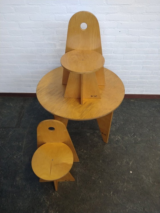 Image 1 of Design set of high chairs + table by ROLF