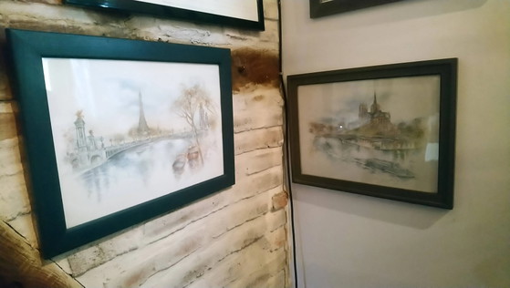 Paris watercolor print "Bernadette Voz" – Wall decoration, Paper, Glass (photo 16 of 17)