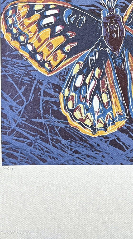Naar Andy Warhol, Vlinder, jaren 1980, Lithografie – Litho's & Zeefdrukken, Paper (photo 3 of 7)