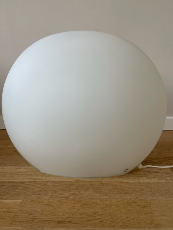 Peill & Putzler große Lampe 40cm, Tischlampen, Glas, Weiß, Vintage (Foto 4 von 8)