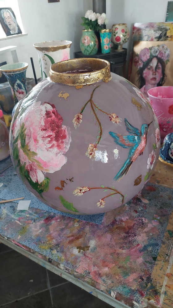 Jarrón pintado a mano – els driesen, Jarrones, Oro, Cerámica (photo 6 of 6)