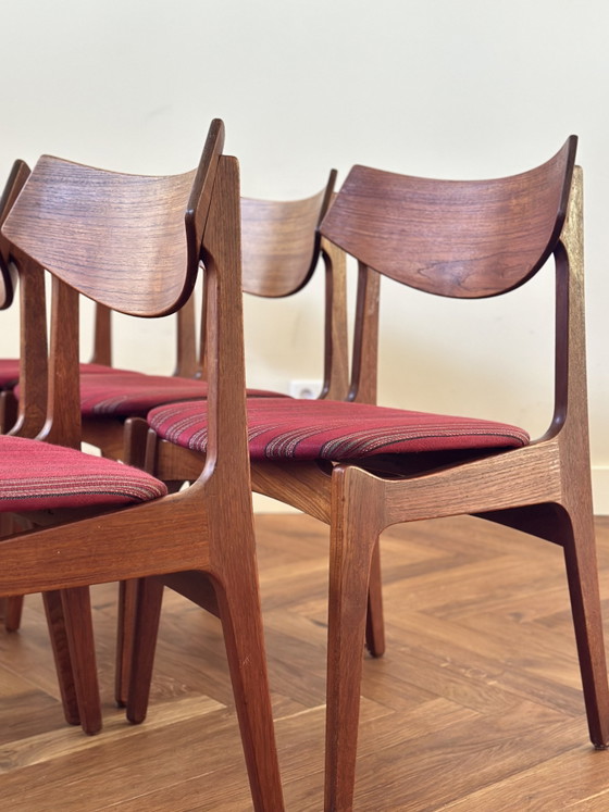 Image 1 of Set 6 vintage stoelen Deens Design jaren 50/60