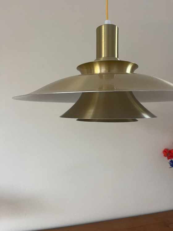 Image 1 of Vintage Danish disk pendant - Louis Poulsen style