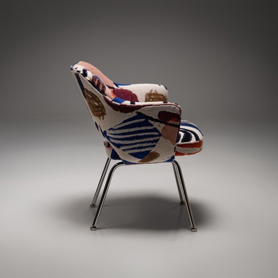 Image 1 of Model 71 Dining Chair in La Toile du Peintre by Eero Saarinen for Knoll