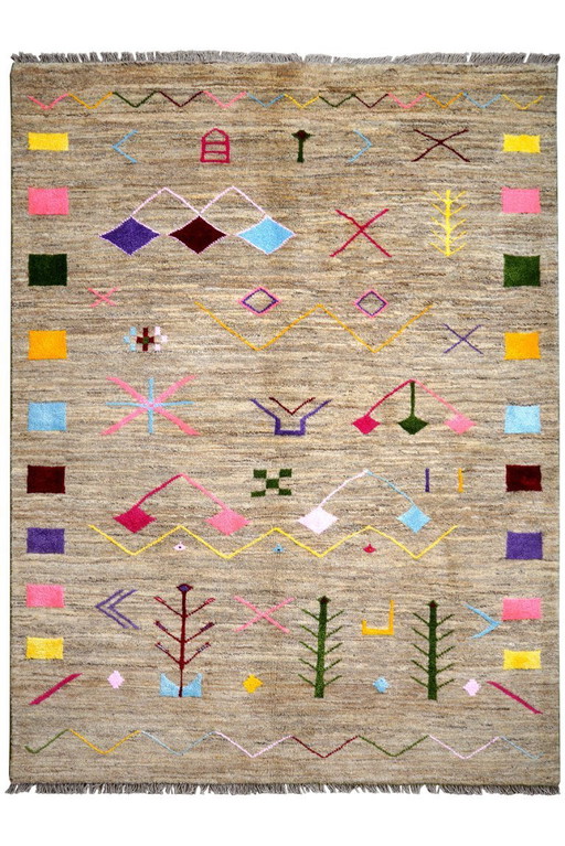 Gabbeh Basi annodato a mano 198 x 150
