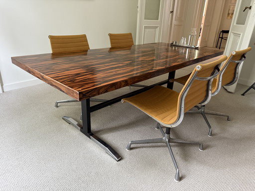 Mid Century Table or Desk 220x100 Macassar Ebony veneer