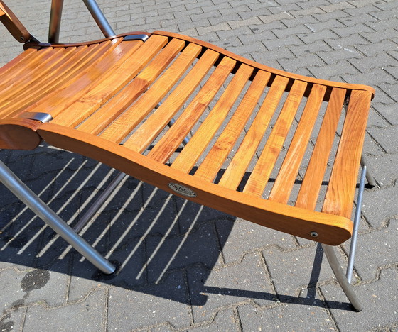 Image 1 of Stylist-Line Deckchair/Lounging Chair with Detachable Footrest and Cushion