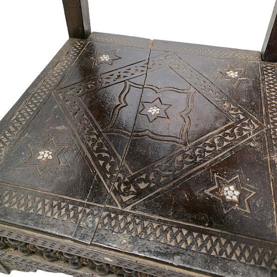Image 1 of Antique Moroccan mashrabiya side table, late 19th century