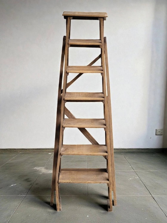Bibliotheks-Trittleiter – Hocker, Wood (photo 8 of 9)