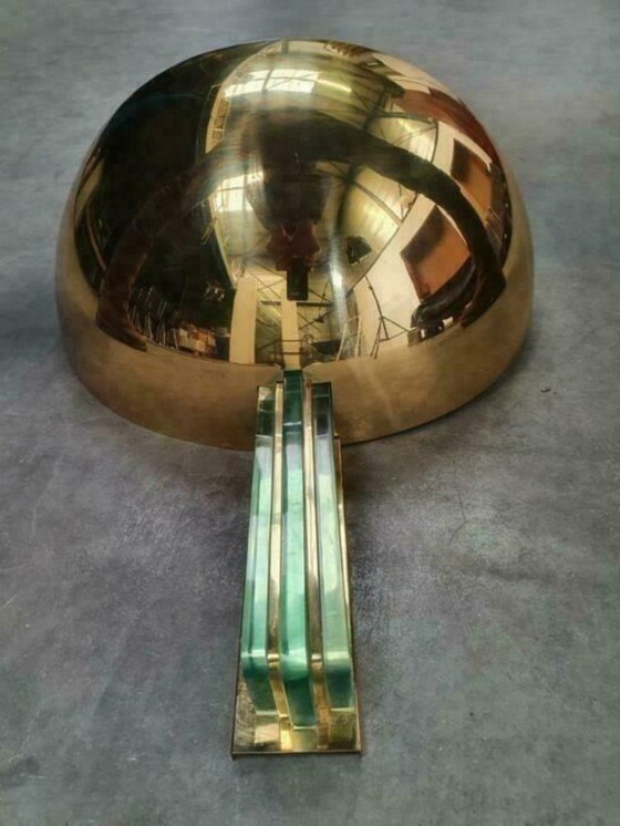 Image 1 of Art Deco franse Wandlamp vintage messing, Jean Perzel style