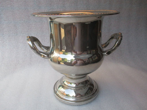 Eiskübel, schwer versilbert Frankreich, 1980, Sektkühler.