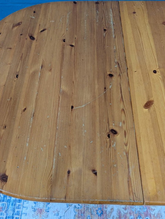 Image 1 of Table de salle à manger vintage en pin, 1970