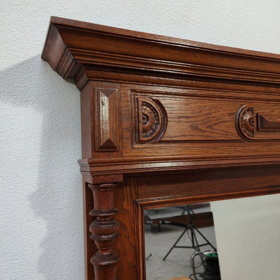 Image 1 of Specchio antico sfaccettato, specchio da camino rustico