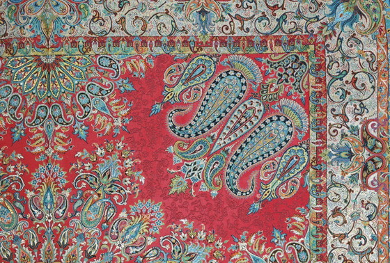 Image 1 of Oosters handgemaakt tafelkleed, zeer fijn vervaardigd uit zijden draden, 100 x 100 cm