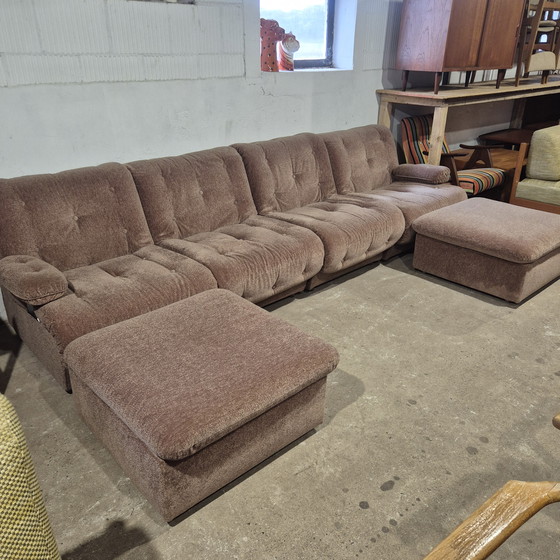 Image 1 of Vintage 70s 6-piece modular seating, sofas, element sofa