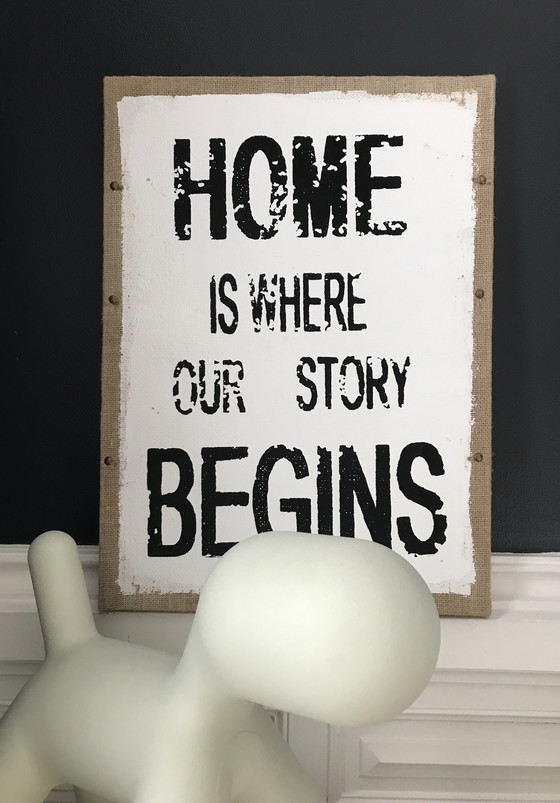 Image 1 of Decorative Message Board on Jute Canvas