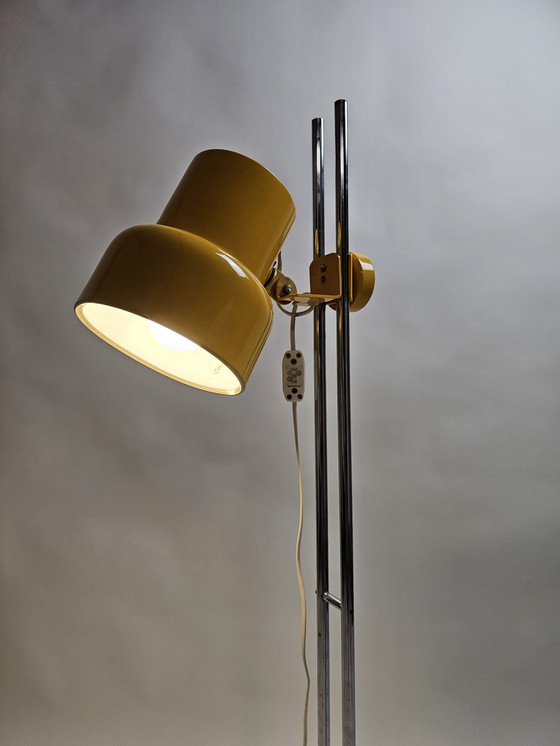 Image 1 of Yellow adjustable floor lamp by Börje Claes for Ikea 1970s rare model