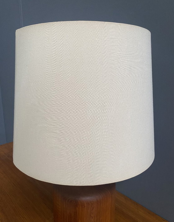 Image 1 of Teak table lamp by Kirk Copenhagen Denmark 1970s