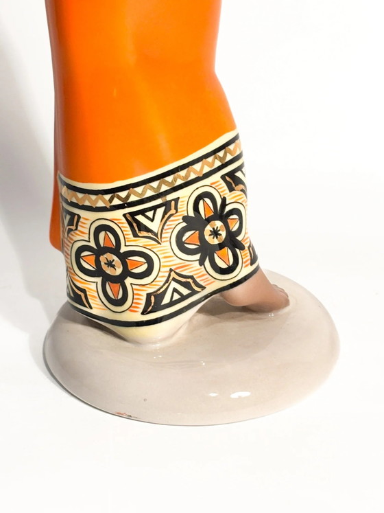 Art Deco Ceramic Sculpture "Dihula" by C.I.A. Manna, 1940s (photo 8 of 13)