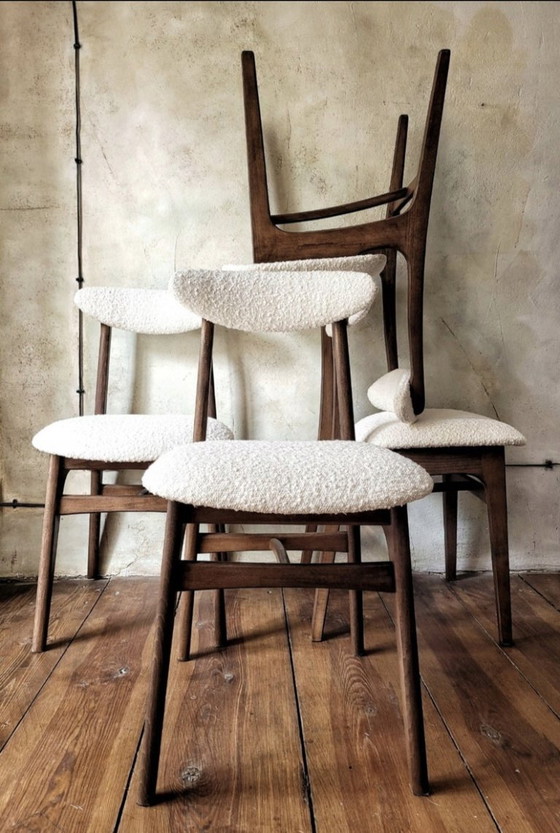 Image 1 of Chaise de salle à manger vintage polonaise style milieu du siècle, modèle 200-190, par R.Hałas PRL Designe
