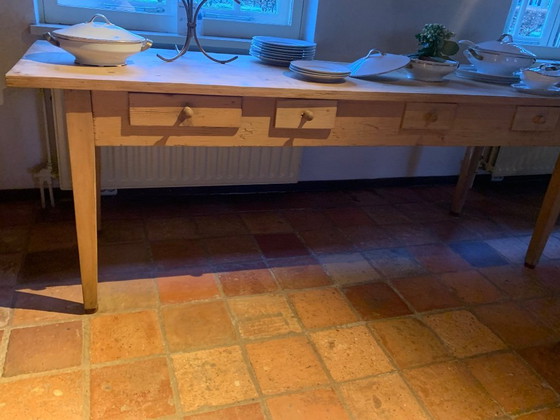 Image 1 of Dining table with 14 drawers, origin France circa 1920