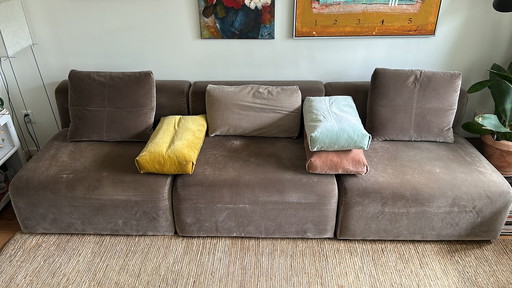 Hay Mags Sofa (3 elements, 1 footstool, 8 cushions)