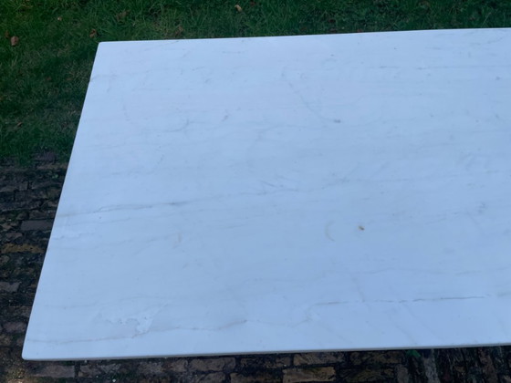 Tuintafel Bistrotafel Met Marmer Frans Antiek Frans – Marble, Wood (photo 11 of 17)