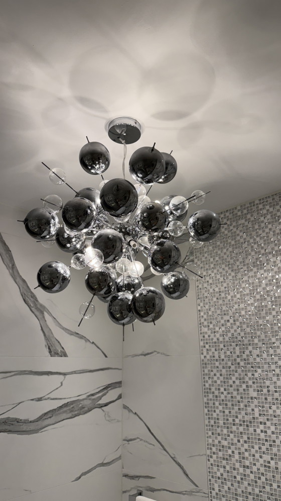 Image 1 of Näve Sputnik chandelier — chrome & glass, model 70264