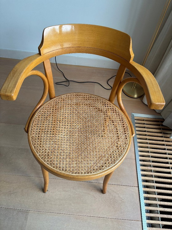 Image 1 of 6 fauteuils de style Thonet avec assises en osier, marque Ligna