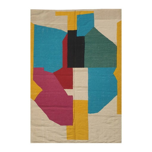 Tapisserie Serge Poliakoff | Gouaches | Laine tissée main sur coton | Textile d'Art tissé plat | 174 × 259 cm – kunst, Cotton