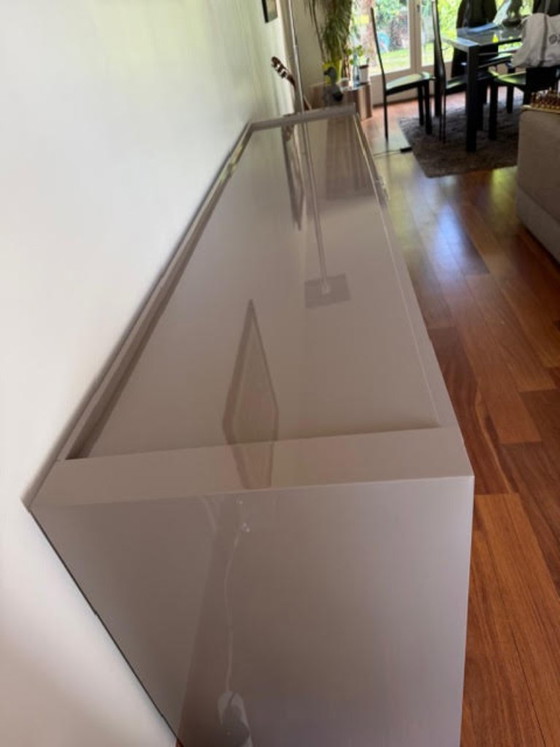 Image 1 of Crozatier sideboard/display case in taupe varnished color