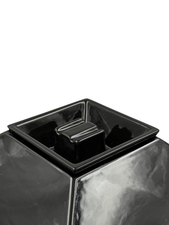 Image 1 of Lampada da tavolo in ceramica nera Space Age, Italia, anni '70