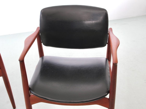 Image 1 of Paar Scandinavische teakhouten fauteuils model 66
