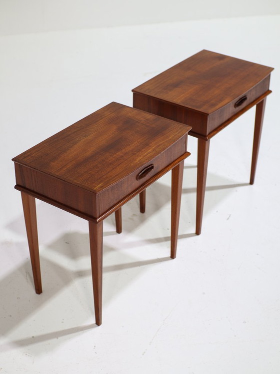 Image 1 of Set di comodini vintage danesi in teak degli anni '60