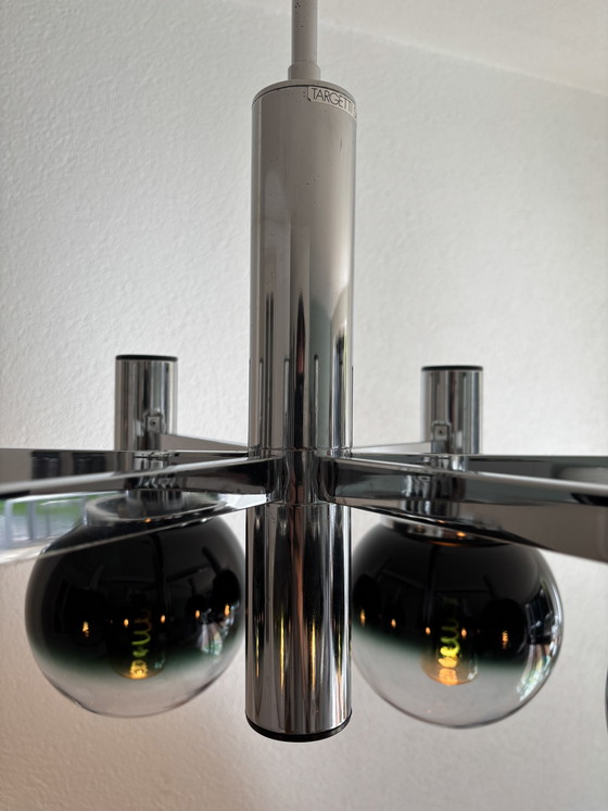 Vintage Targetti Sankey ceiling lamp – Ceiling lights, Glass, Metal (photo 6 of 12)