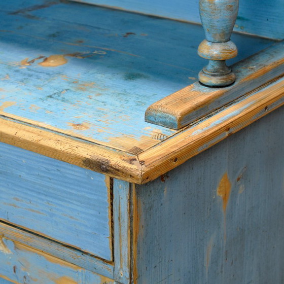 Image 1 of Solid Pine Kitchen Cupboard, 1900s