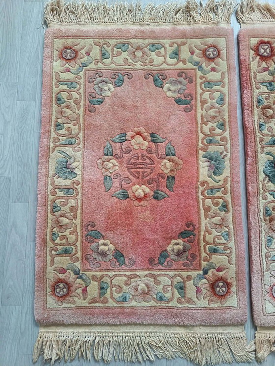 Image 1 of Set di tappeti cinesi da comodino fatti a mano
